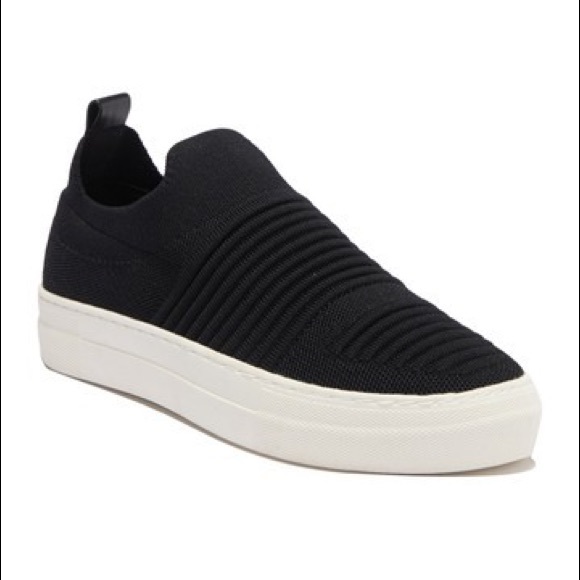 Madden Girl Shoes - Madden Buffi Black Knit Platform Slip On Sneaker
